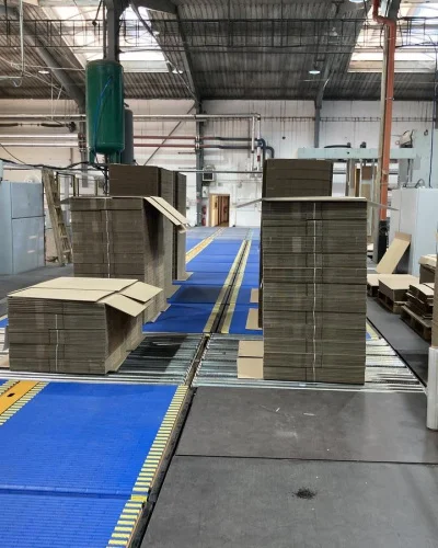 Cardboard cutout depalletizing line